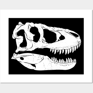 Tarbosaurus fossil skull Posters and Art